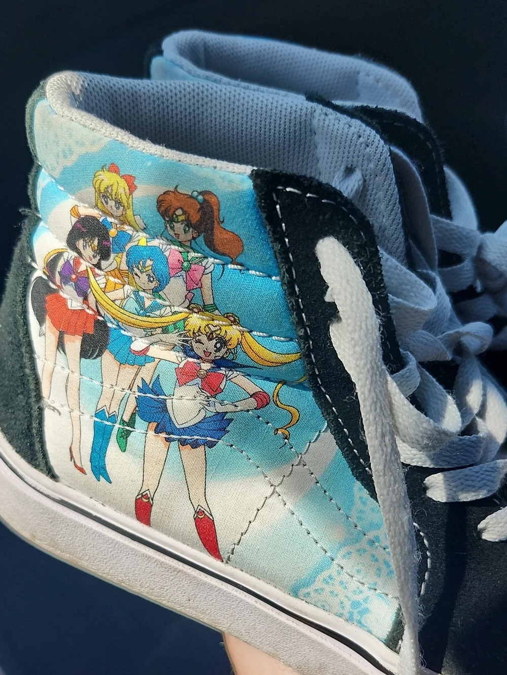 Vans Sailor MOON Kids High-Top Vans Sneakers - Black & Teal Size 3